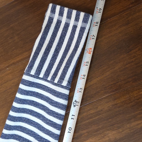 J. CREW BLUE & WHITE STRIPED NAUTICAL HOODIE SWEATSHIRT POCKETS XS - Picture 7 of 9